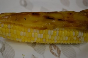 Chile-wrapped corn on the cob. A late summer treat.