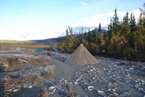 Our main camp on the Wood River.