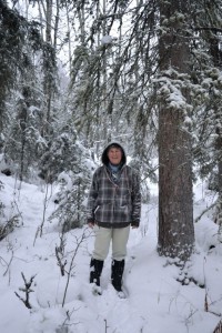 A friendly denizen of the snowy woods